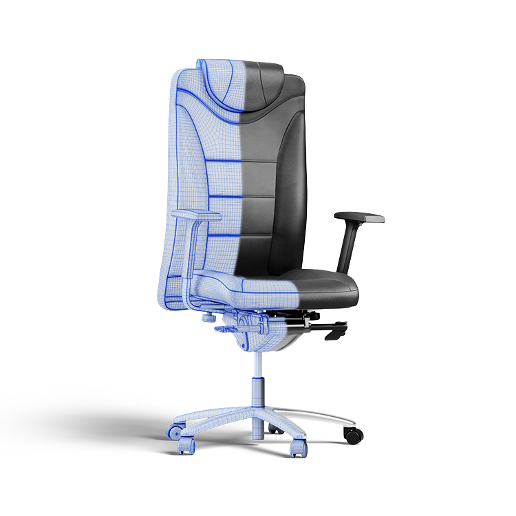 3D render of a Dromeas office chair