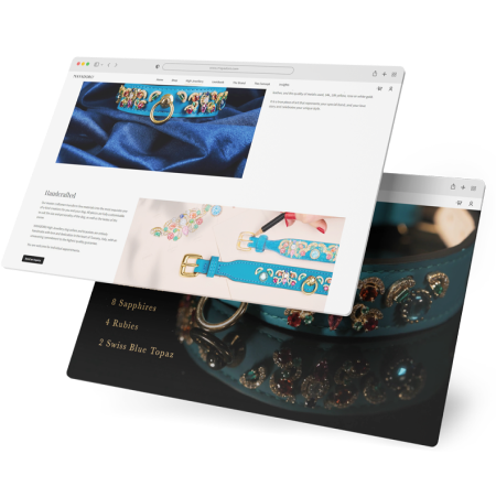Image of two websites showcasing their UI