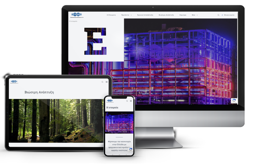 Image showcasing the website of Unipharma